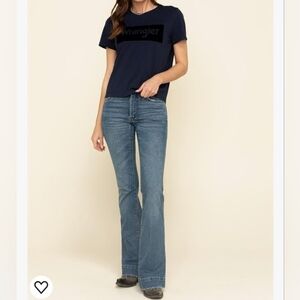 WRANGLER RETRO High Rise Trouser Jean Pants Flare Leg Women's Size 32x34 Stretch